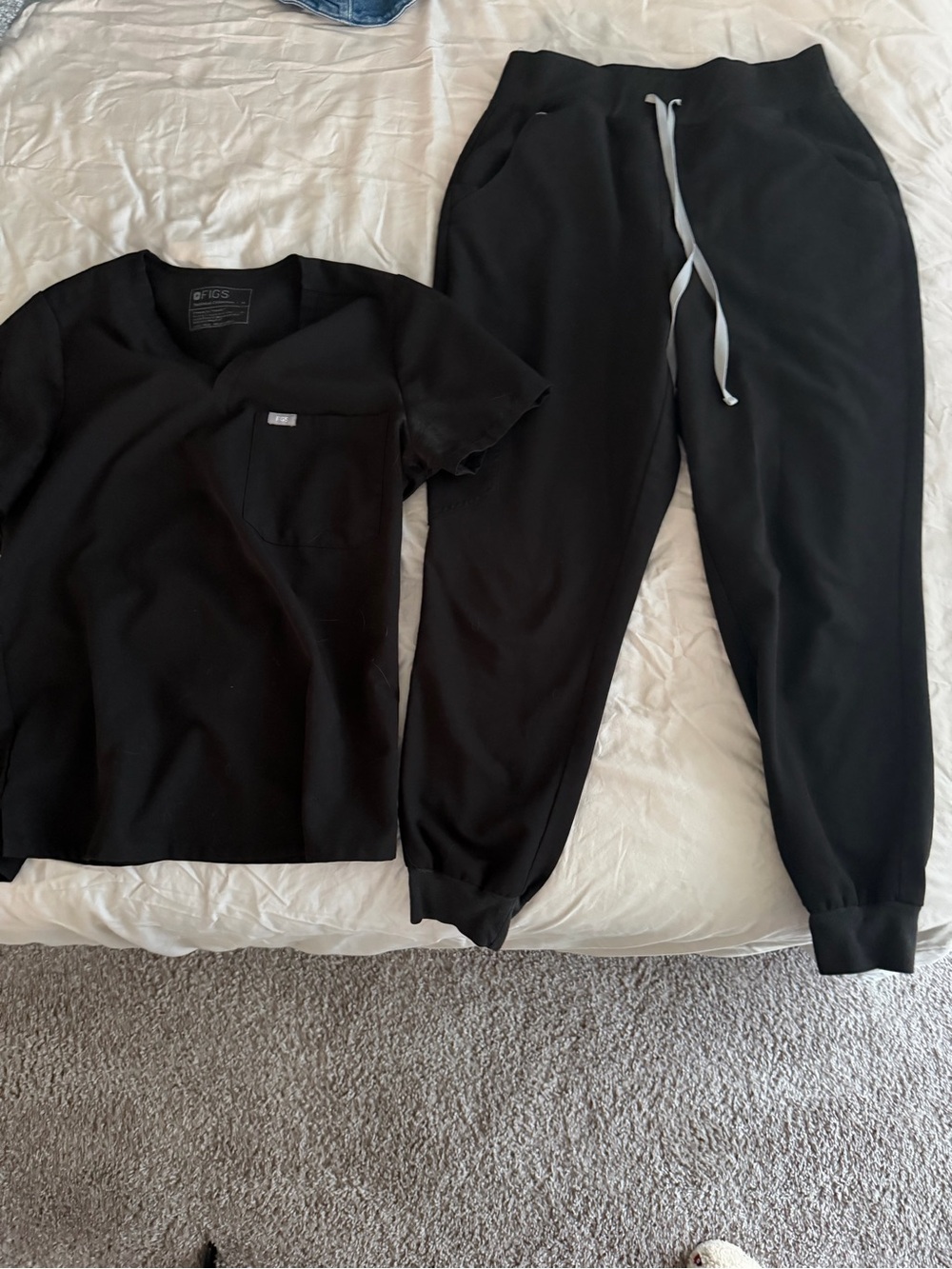Figs black jogger set (2 sets included)